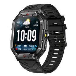 Ny KR82 Smartwatch AI Voice Bluetooth Call Heart Rate Blodtryck Höjd Tryckkompassrörelse