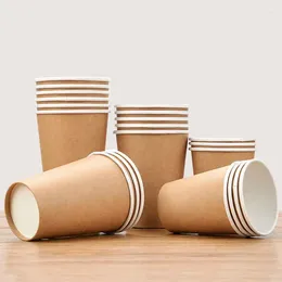 Disposable Cups Straws 50pc/Pack Paper Wedding Tea Milk Cup Coffee Snack And Drink Papper Bubble