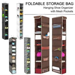 Storage Bags Hanging Bag With Mesh Pockets Shoe Organiser Hat Underwear Rack