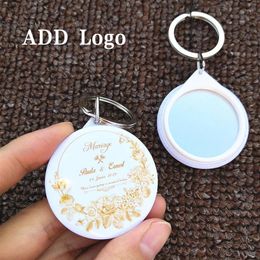 Party Favour 50pcs Wedding Gifts For Guests Baby Shower Favours Keychain Mirror Baptism Gift Guest Birthday Personalization