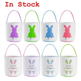 Wholesale Cute Bunny Basket Easter Festive Ear Bucket Creative Candy Gift Bag Easters Egg Tote Bags With Rabbit Tail s s