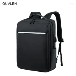 Backpack Simple Business Style Men's Backpacks For 15.6 Inches Laptop Portable With USB Charging Grey Multifunctional Male Bag