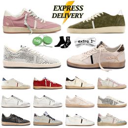 aaa+ Quality Ball Star Designer Casual Shoes Women Mens Trainers Silver Glitter Ice Leather Luxury Never Stop Dreaming Vintage Italy Brand Skateboard Flat Sneakers