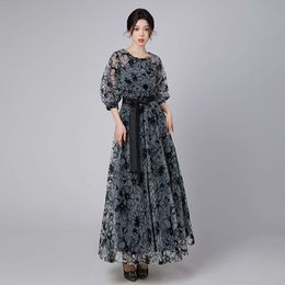 Evening Banquet For Women New Long Large Size Slim Appearance Host Can Wear Printed Dress Normally