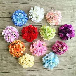 Decorative Flowers 20pcs 17cm Large Silk Hydrangea Flower Head For Wedding Birthday Party Decoration DIY Wall Garland Arches Fake