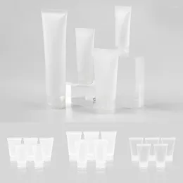 Storage Boxes 5pcs Empty Lipstick Tube Lip Soft Travel Cosmetic Makeup Squeeze Clear Gloss Container Transparent Bottles