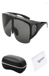 Sunglasses Agstum Mens Womens Wraparound Goggles Polarised Fishing Driving Glasses Flip Up Fit Over SunglassesSunglasses1514261