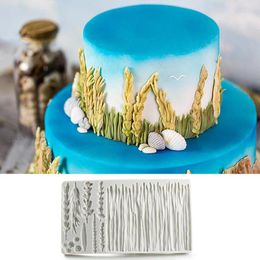 Baking Moulds Leaf Wheat Ears Grass Cake Wall Liquid Silicone Mould Sen Chocolate Fondant Decoration WMJ-912