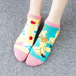 Women Socks Low Waist Alpaca Ankle Boat Lovely Girls Female Long Short Love Kawaii High Jogging Big Size Cotton Outfits Quality
