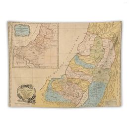 Tapestries Land Of Canaan (Holy Land) Map (1760) Tapestry Home Decor Aesthetic Room Decoration Bedroom Deco
