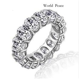 Tiffanyjewelry Vecalon 8 Styles Lustre Promise Wedding Band Ring Sterling Sier Diamond Engagement Rings For Women Men Jewellery 595