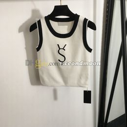 Women Gym Tanks Top Luxury Letter Embroidered Vest Crew Neck Sport Tops Outdoor Elastic Fitness Wear