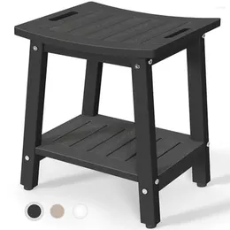 Storage Boxes Waterproof HDPE Shower Chair Stable Stool Non-Slip Bathroom Seat Shelf
