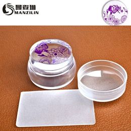 Cross Border Nail Enhancement Printing Tool Transparent Seal Head Milky White Chessboard Size Seal 3.5cm Silicone