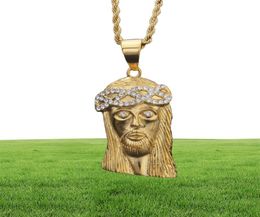 New Mens Hip Hop Necklace Jewelry Fashion Stainless Steel JESUS Piece Pendant Necklace High Quality Gold Necklace4227402