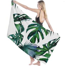 Towel Tropical Palm Leaves Classic Beach Sports Quick Dry Microfiber Blanket For Adults Kids Outdoor Picnic