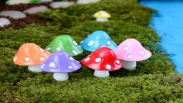 20pcs mushroom miniature fairy figurines garden gnomes decoracion jardin mushroom garden ornaments resin craft Micro Landscape8821874
