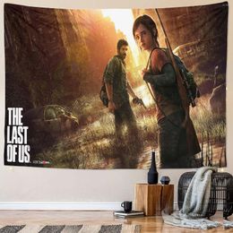 Tapestries 6 Size The Last Of Us 3D Pattern Tapestry Wall Art Game Poster Living Room Bedroom Man Cave Home Aesthetic Decor