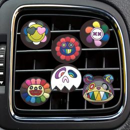 Interior Decorations Rainbow Flower Cartoon Car Air Vent Clip Outlet Clips Accessories For Office Home Conditioner Per Decorative Bk D Otebx