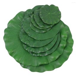 Decorative Flowers 8 Pcs Simulated Lotus Leaf Pond Decor Accessory Pool Artificial Lily Pads Supply Plants Garden