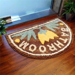 Bath Mats Fluffy Faux Wool Non-slip Absorbent Bathroom Anti Slip Rugs Home Bedroom Pads Entrance Door Mat Floor