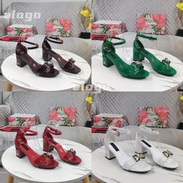 with box 6cm Slingbacks Sandal Designer Dress shoes shoes High-heeled shoe women black Flat boat shoe Luxury Lady leather Loafers Genuine size 35-42