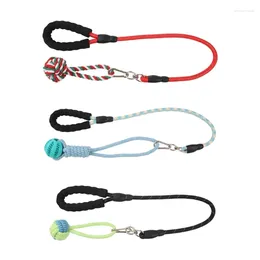 Dog Collars Dogs Chew Toy Cotton Rope Traction Pet Cleaning Teeth Bite-Resistant Interactive For Small Dropship