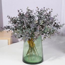 Decorative Flowers Imitation Plants Beautifying Fake Eucalyptus Plastic DIY Creative Green Leaf
