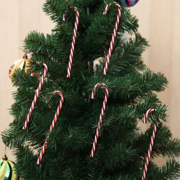 Decorative Figurines Christmas Candy Canes Acrylic Xmas Tree Hanging Twisted Crutch Pendant Year Party Home Decoration Ornaments Gifts