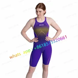 Women's Swimwear Women One Piece Sports Swimsuit Athletic Racerback Bikini Knee-length Beach Wear Printed Monokini Triathlon Bodysuit