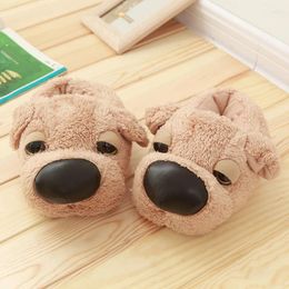 Slippers Cute Couple Home Anime Cartoon Dog Lovers Warm Indoor Woman Plush Shoes Girls