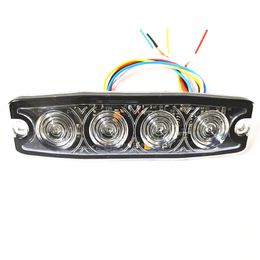 2pcs Bright 12W Slim Car surface mounted LED Strobe Warning Light,Grille light,4Leds*3W Led flash light,16 flash mode,waterproof