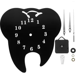 Wall Clocks Tooth Shaped Clock Digital Living Room -shaped Bedroom Round Acrylic Convenient Office Decoration