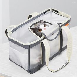 Cat Carriers Mesh Handbag Carrier Kitten Outdoor For Breathable Bag Accessories Portable Shoulder Foldable Pet Small Dog Puppy Items Bags