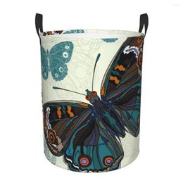 Laundry Bags Waterproof Storage Bag Beautiful Butterfly Household Dirty Basket Folding Bucket Clothes Toys Organizer