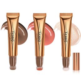 QI Cream Bronzer Contour Blusher Beauty Wand Highlighter Blush With Cushion Liquid Face Stick Applicator Makeup 240510