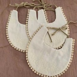 Bibs Burp Cloths Baby cotton embroidered double-sided bib for toddler Saliva towel feeding Burp clothing only 1 piece as shown in the picture d240513