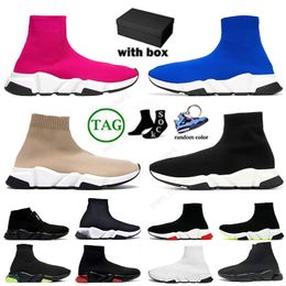 Fashion Designer Socks Casual Shoes Paris Platform Men Knit Speed 2.0 1.0 Trainer Runner Sneaker Sock Shoe Womens Sneakers Speeds Booties Size EUR36-45 With box