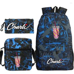 Backpack Schoolbag Cute Student School 3D Charli D'Amelio Printed Bagpack Primary Book Bags Teenage Girls Kids Backpacks
