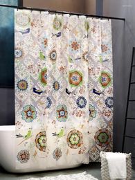 Shower Curtains Retro Frosted Curtain Bathroom Thickened Partition Waterproof And Mildew Proof Hanging