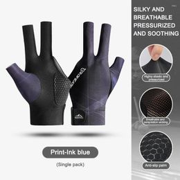 Party Favour Open Finger Billiard Pool Gloves Adjustable Sticker Polyester Smooth Soft Portable Reusable Training Accessories