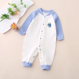 Kids Designer Clothes Rompers Classic Toddler Jumpsuits Short Sleeve Infant Crawling Suit Solid Colour Childrens Jumpsuit CAD24051301