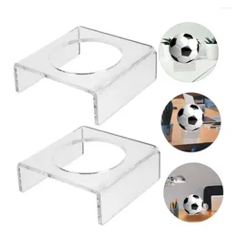 Hooks Transparent Ball Display Stand Acrylic Stands Stable Structure For Football Soccer Sports