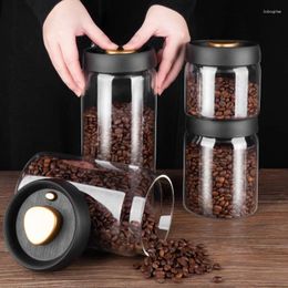 Storage Bottles Kitchen Food Grains Candy Keep Fresh Jar Vacuum Sealed Jug Coffee Beans Glass Airtight Canister