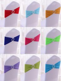Spandex Chair Sashes Bows with Buckle Universal Elastic Chair Ties for Wedding Party Ceremony Reception Banquet Decoration2931901