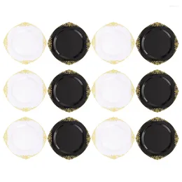 Disposable Dinnerware 12 Pcs Party Accessories Fruit Dishes Plate Wedding Set Serving Fruits