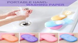 200pcs Travel Disposable Soap Sheets Slices Boxed with Soap Paper Portable Hand Washing Slices Mini Outdoor Soap Paper 10 boxes F4540669