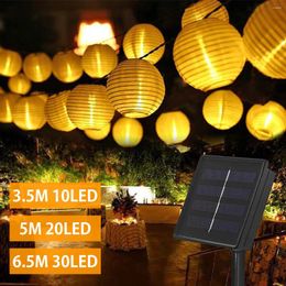 Strings Waterproof Lantern Solar String Fairy Light 6.5M 30 LED Outdoor Power Lamp Christmas Garland For Weeding Home Garden Decor