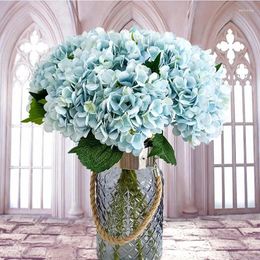 Decorative Flowers Artificial Silk Hydrangea Bride Bouquet Wedding Home Year Decoration Accessories For Vase Plants Arrangement