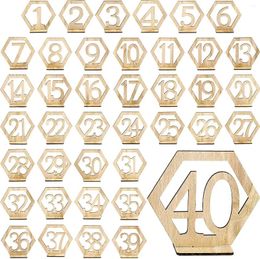 Party Decoration 10pc/set Table Number Signs For Wedding Decor Wooden Memo Holder Birthday Events Desktop Supplies